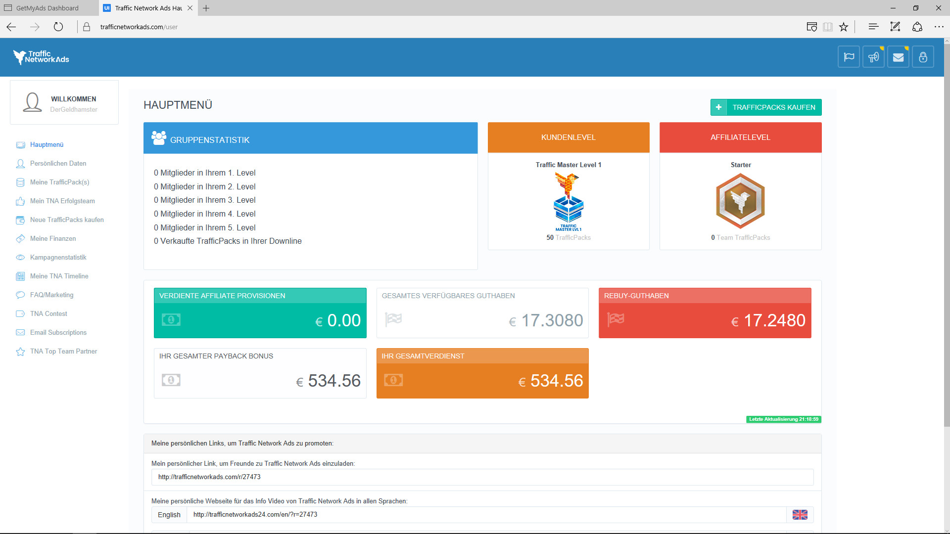 TrafficNetworkAds Stand 21.12.2016